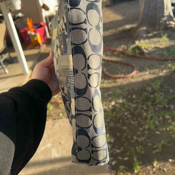 Coach Denim Patchwork Shoulder Bag EUC - Picture 3 of 6